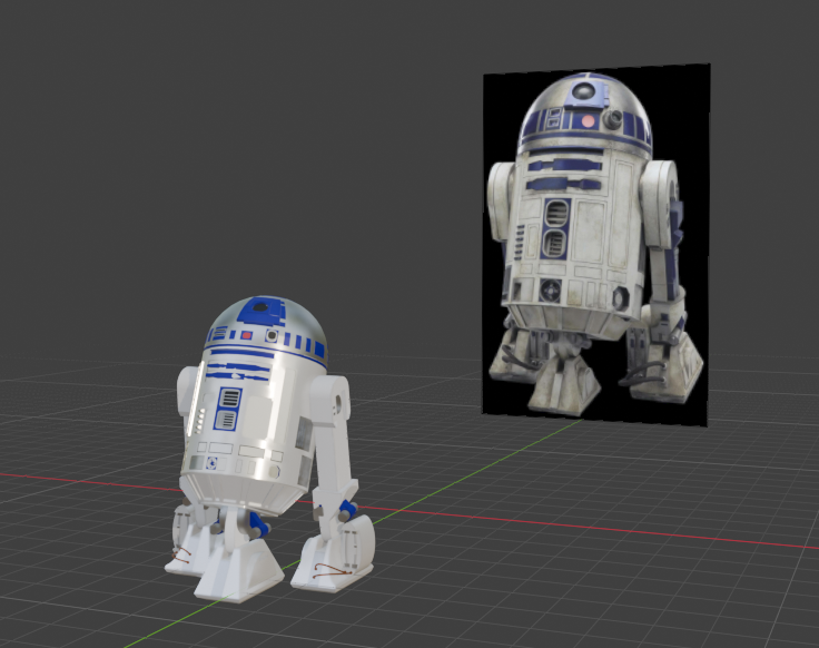 Podgląd modelu: R2D2 - render